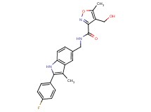 N-{[2-(4-fluorophenyl)-3-methyl-1H-indol-5-yl]methyl}-4-(hydroxymethyl)-5-methylisoxazole-3-carboxamide