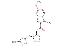 5-methoxy-1-methyl-N-{(3R*,4S*)-4-[(3-methyl-5-isoxazolyl)methyl]tetrahydro-3-furanyl}-1H-indole-2-carboxamide