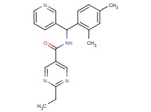 N-[(2,4-dimethylphenyl)(pyridin-3-yl)methyl]-2-ethylpyrimidine-5-carboxamide