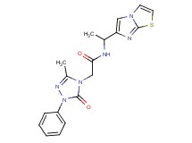 N-(1-imidazo[2,1-b][1,3]thiazol-6-ylethyl)-2-(3-methyl-5-oxo-1-phenyl-1,5-dihydro-4H-1,2,4-triazol-4-yl)acetamide