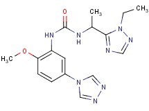 N-[1-(1-ethyl-1H-1,2,4-triazol-5-yl)ethyl]-N'-[2-methoxy-5-(4H-1,2,4-triazol-4-yl)phenyl]urea