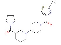 1'-[(2-methyl-1,3-thiazol-4-yl)carbonyl]-3-(pyrrolidin-1-ylcarbonyl)-1,4'-bipiperidine
