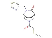 (1S*,5R*)-3-[(methylthio)acetyl]-6-(1,3-thiazol-4-ylmethyl)-3,6-diazabicyclo[3.2.2]nonan-7-one
