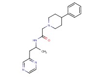 N-[1-methyl-2-(2-pyrazinyl)ethyl]-2-(4-phenyl-1-piperidinyl)acetamide