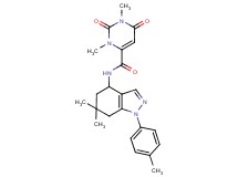N-[6,6-dimethyl-1-(4-methylphenyl)-4,5,6,7-tetrahydro-1H-indazol-4-yl]-1,3-dimethyl-2,6-dioxo-1,2,3,6-tetrahydro-4-pyrimidinecarboxamide