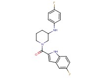 1-[(5-fluoro-1H-indol-2-yl)carbonyl]-N-(4-fluorophenyl)-3-piperidinamine