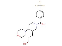 3-{(3R*,4S*)-4-morpholin-4-yl-1-[4-(trifluoromethyl)benzoyl]piperidin-3-yl}propan-1-ol