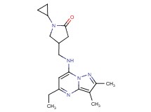 1-cyclopropyl-4-{[(5-ethyl-2,3-dimethylpyrazolo[1,5-a]pyrimidin-7-yl)amino]methyl}pyrrolidin-2-one