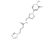 N-{[1-(1-methyl-6-oxo-1,6-dihydro-4-pyridazinyl)-3-pyrrolidinyl]methyl}-4-(1H-tetrazol-1-yl)butanamide