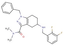 1-benzyl-5-[(2,3-difluorobenzyl)amino]-N,N-dimethyl-4,5,6,7-tetrahydro-1H-indazole-3-carboxamide