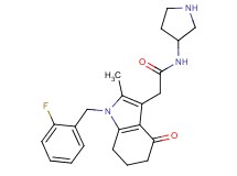 2-[1-(2-fluorobenzyl)-2-methyl-4-oxo-4,5,6,7-tetrahydro-1H-indol-3-yl]-N-3-pyrrolidinylacetamide hydrochloride