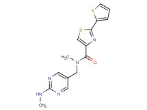 N-methyl-N-{[2-(methylamino)-5-pyrimidinyl]methyl}-2-(2-thienyl)-1,3-thiazole-4-carboxamide