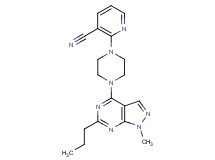2-[4-(1-methyl-6-propyl-1H-pyrazolo[3,4-d]pyrimidin-4-yl)-1-piperazinyl]nicotinonitrile