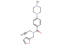 N-(2-furylmethyl)-4-(4-methylpiperazin-1-yl)-N-prop-2-yn-1-ylbenzamide