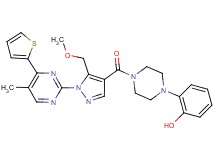 2-[4-({5-(methoxymethyl)-1-[5-methyl-4-(2-thienyl)-2-pyrimidinyl]-1H-pyrazol-4-yl}carbonyl)-1-piperazinyl]phenol