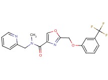 N-methyl-N-(2-pyridinylmethyl)-2-{[3-(trifluoromethyl)phenoxy]methyl}-1,3-oxazole-4-carboxamide