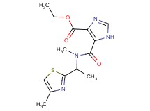 ethyl 5-({methyl[1-(4-methyl-1,3-thiazol-2-yl)ethyl]amino}carbonyl)-1H-imidazole-4-carboxylate