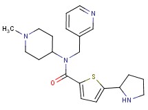 N-(1-methyl-4-piperidinyl)-N-(3-pyridinylmethyl)-5-(2-pyrrolidinyl)-2-thiophenecarboxamide bis(trifluoroacetate)