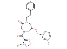 6-[(3-fluorobenzyl)oxy]-4-[(4-methyl-1,2,5-oxadiazol-3-yl)carbonyl]-1-(2-phenylethyl)-1,4-diazepan-2-one