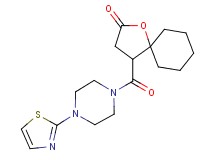 4-{[4-(1,3-thiazol-2-yl)piperazin-1-yl]carbonyl}-1-oxaspiro[4.5]decan-2-one