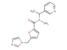 5-(1H-imidazol-1-ylmethyl)-N-methyl-N-(1-pyridin-3-ylethyl)-2-furamide
