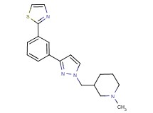 1-methyl-3-({3-[3-(1,3-thiazol-2-yl)phenyl]-1H-pyrazol-1-yl}methyl)piperidine