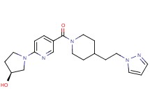 (3S)-1-[5-({4-[2-(1H-pyrazol-1-yl)ethyl]-1-piperidinyl}carbonyl)-2-pyridinyl]-3-pyrrolidinol