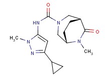 (1R*,5S*)-N-(3-cyclopropyl-1-methyl-1H-pyrazol-5-yl)-6-methyl-7-oxo-3,6-diazabicyclo[3.2.2]nonane-3-carboxamide
