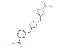 3-({1-[(5-isopropyl-1,3,4-oxadiazol-2-yl)methyl]-3-pyrrolidinyl}methyl)benzoic acid