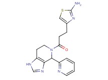 4-[3-oxo-3-(4-pyridin-2-yl-1,4,6,7-tetrahydro-5H-imidazo[4,5-c]pyridin-5-yl)propyl]-1,3-thiazol-2-amine