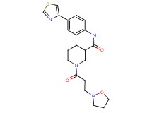 1-[3-(2-isoxazolidinyl)propanoyl]-N-[4-(1,3-thiazol-4-yl)phenyl]-3-piperidinecarboxamide