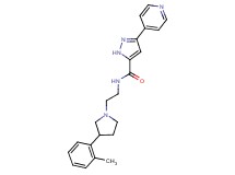 N-{2-[3-(2-methylphenyl)pyrrolidin-1-yl]ethyl}-3-pyridin-4-yl-1H-pyrazole-5-carboxamide