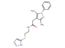 2-(3,5-dimethyl-1-phenyl-1H-pyrazol-4-yl)-N-[2-(1H-1,2,3-triazol-5-ylthio)ethyl]acetamide