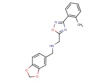 (1,3-benzodioxol-5-ylmethyl){[3-(2-methylphenyl)-1,2,4-oxadiazol-5-yl]methyl}amine