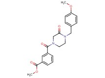methyl 3-{[4-(4-methoxybenzyl)-3-oxo-1-piperazinyl]carbonyl}benzoate