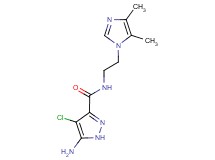 5-amino-4-chloro-N-[2-(4,5-dimethyl-1H-imidazol-1-yl)ethyl]-1H-pyrazole-3-carboxamide