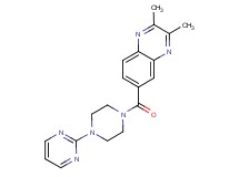 2,3-dimethyl-6-{[4-(2-pyrimidinyl)-1-piperazinyl]carbonyl}quinoxaline