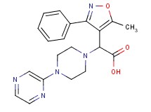 (5-methyl-3-phenylisoxazol-4-yl)(4-pyrazin-2-ylpiperazin-1-yl)acetic acid