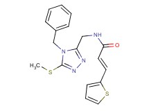 (2E)-N-{[4-benzyl-5-(methylthio)-4H-1,2,4-triazol-3-yl]methyl}-3-(2-thienyl)acrylamide