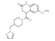 6-methoxy-4-{[4-(1H-pyrazol-1-ylmethyl)-1-piperidinyl]carbonyl}-3,4-dihydro-2(1H)-quinolinone