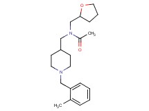 N-{[1-(2-methylbenzyl)-4-piperidinyl]methyl}-N-(tetrahydro-2-furanylmethyl)acetamide