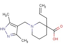 3-allyl-1-[(3,5-dimethyl-1H-pyrazol-4-yl)methyl]-3-piperidinecarboxylic acid