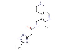 N-[(3-methyl-5,6,7,8-tetrahydro-2,7-naphthyridin-4-yl)methyl]-2-(3-methyl-1H-1,2,4-triazol-5-yl)acetamide