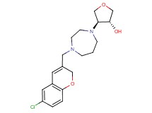 (3R*,4S*)-4-{4-[(6-chloro-2H-chromen-3-yl)methyl]-1,4-diazepan-1-yl}tetrahydrofuran-3-ol