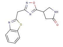 4-[3-(1,3-benzothiazol-2-ylmethyl)-1,2,4-oxadiazol-5-yl]-2-pyrrolidinone