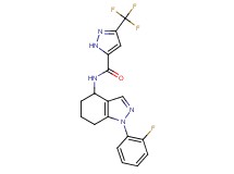N-[1-(2-fluorophenyl)-4,5,6,7-tetrahydro-1H-indazol-4-yl]-3-(trifluoromethyl)-1H-pyrazole-5-carboxamide