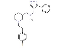 ({1-[2-(4-fluorophenyl)ethyl]-3-piperidinyl}methyl)methyl[(3-phenyl-1H-pyrazol-4-yl)methyl]amine