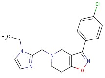 3-(4-chlorophenyl)-5-[(1-ethyl-1H-imidazol-2-yl)methyl]-4,5,6,7-tetrahydroisoxazolo[4,5-c]pyridine