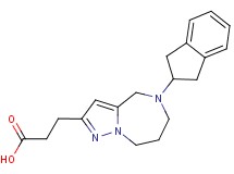 3-[5-(2,3-dihydro-1H-inden-2-yl)-5,6,7,8-tetrahydro-4H-pyrazolo[1,5-a][1,4]diazepin-2-yl]propanoic acid