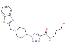 1-[1-(1,3-benzothiazol-2-ylmethyl)-4-piperidinyl]-N-(3-hydroxypropyl)-1H-1,2,3-triazole-4-carboxamide
